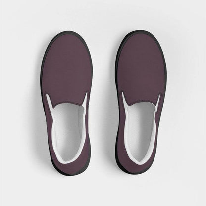 Medium-Dark Neutral Magenta Women's Slip-On Canvas Sneakers (PIM2-NE-MD) - Top