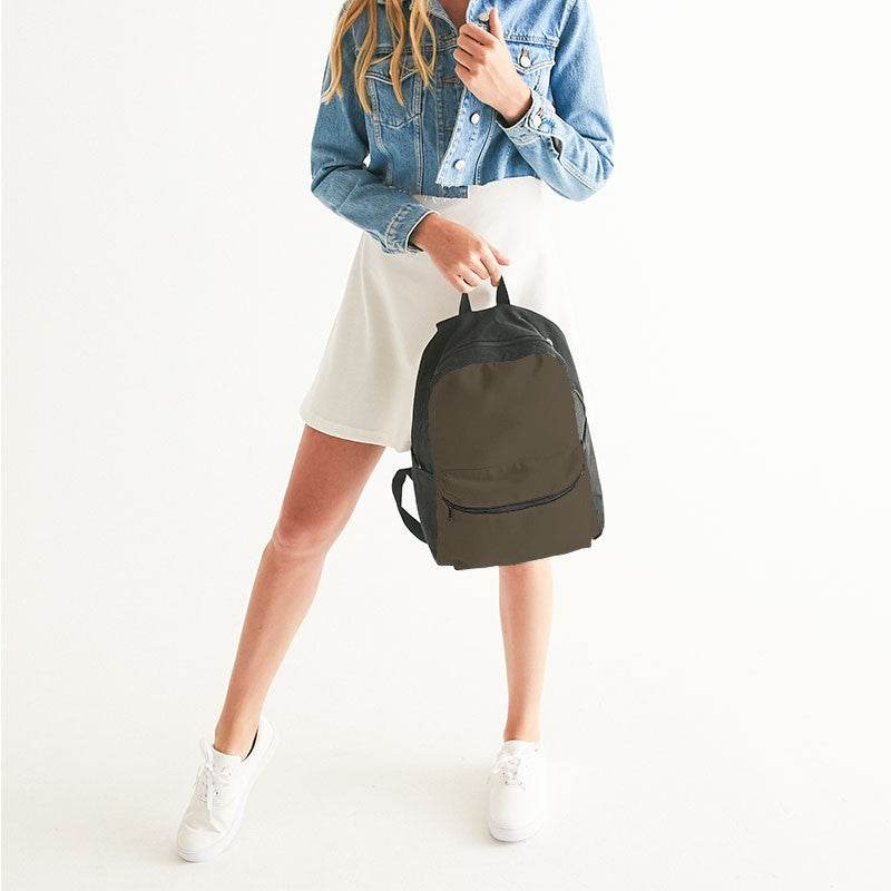 Medium-Dark Neutral Orange Canvas Backpack (YO2-NE-MD) - Woman
