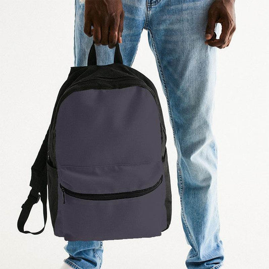 Medium-Dark Neutral Purple Canvas Backpack (PU-NE-MD) - Man Holding