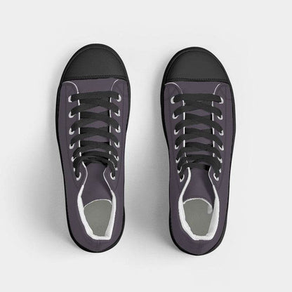Medium-Dark Neutral Purple Women's High-Top Canvas Sneakers (MPU2-NE-MD) - Top
