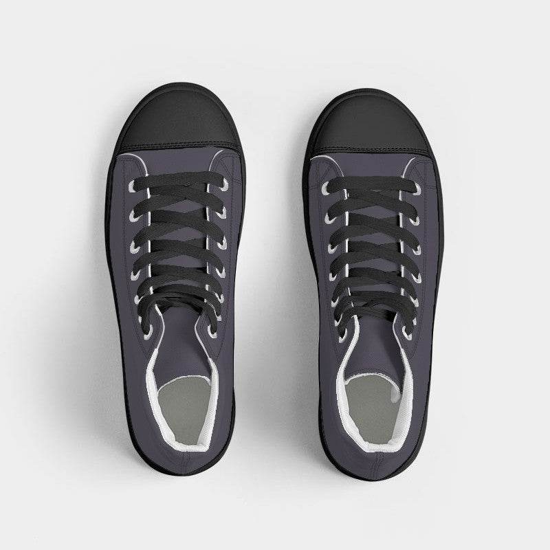 Medium-Dark Neutral Purple Women's High-Top Canvas Sneakers (PU-NE-MD) - Top