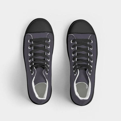 Medium-Dark Neutral Purple Women's High-Top Canvas Sneakers (PU-NE-MD) - Top