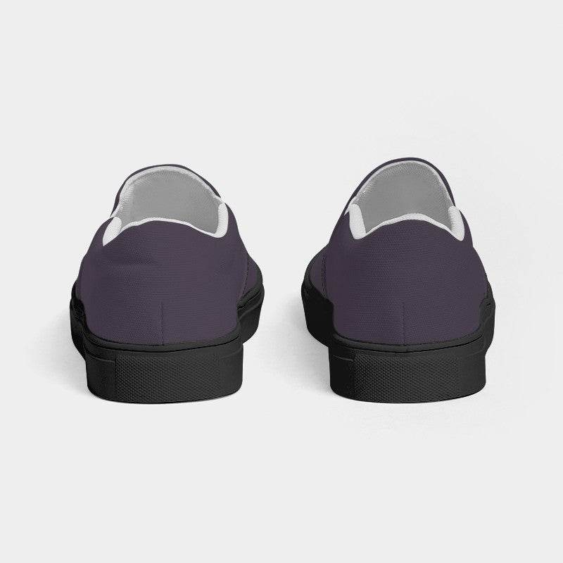 Medium-Dark Neutral Purple Women's Slip-On Canvas Sneakers (MPU2-NE-MD) - Back