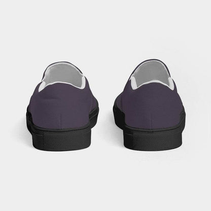 Medium-Dark Neutral Purple Women's Slip-On Canvas Sneakers (MPU2-NE-MD) - Back