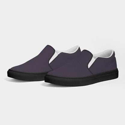 Medium-Dark Neutral Purple Women's Slip-On Canvas Sneakers (MPU2-NE-MD) - Side 3