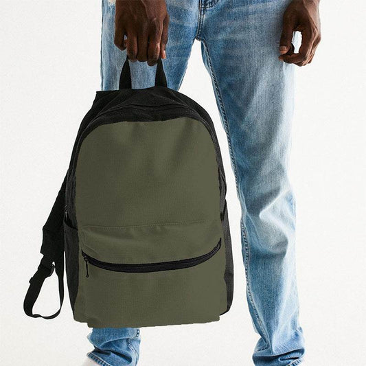 Medium-Dark Neutral Yellow Canvas Backpack (LY2-NE-MD) - Man Holding