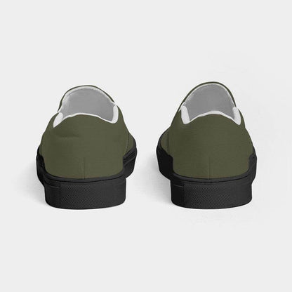 Medium-Dark Neutral Yellow Women's Slip-On Canvas Sneakers (LY2-NE-MD) - Back