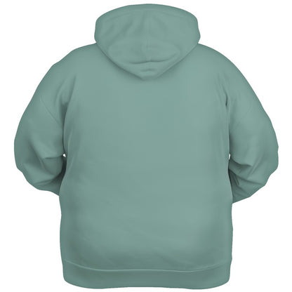 Medium-Light Fully-Muted Blue-Green Hoodie PLUS (BG-FM-ML) - Ghost Back PLUS