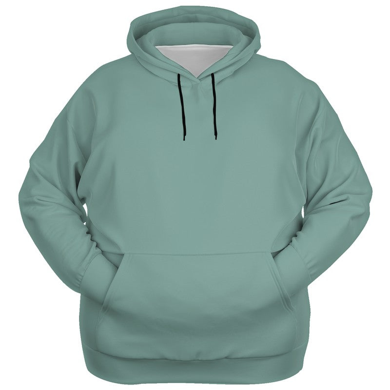 Medium-Light Fully-Muted Blue-Green Hoodie PLUS (BG-FM-ML) - Ghost Front PLUS