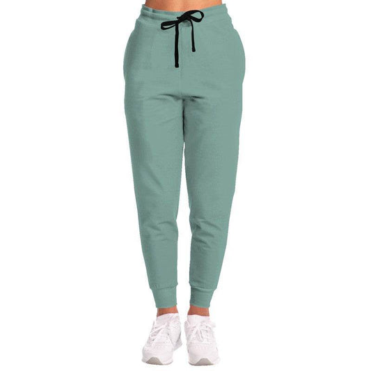 Medium-Light Fully-Muted Blue-Green Joggers (BG-FM-ML) - Woman Front