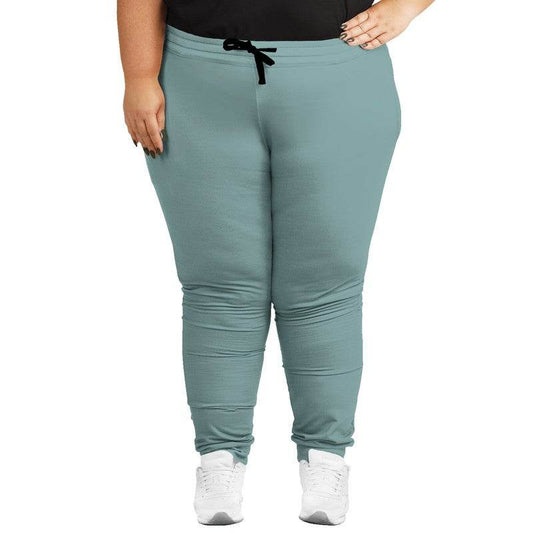 Medium-Light Fully-Muted Blue-Green Joggers PLUS (CBG2-FM-ML) - Woman Front PLUS