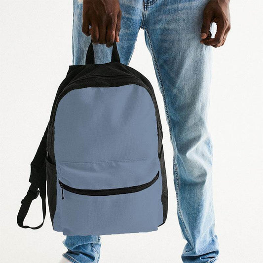 Medium-Light Fully-Muted Blue Canvas Backpack (IB2-FM-ML) - Man Holding