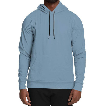 Medium-Light Fully-Muted Blue Hoodie (B-FM-ML) - Man Front