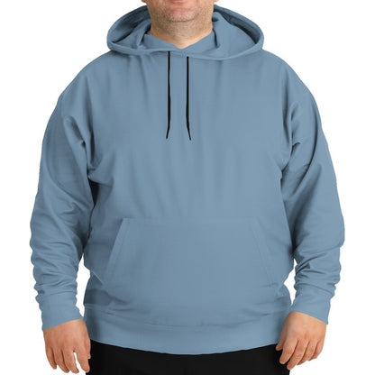 Medium-Light Fully-Muted Blue Hoodie PLUS (B-FM-ML) - Man Front PLUS