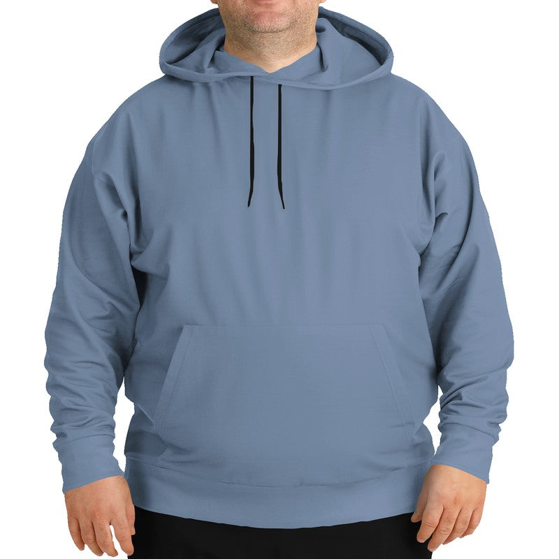 Medium-Light Fully-Muted Blue Hoodie PLUS (IB2-FM-ML) - Man Front PLUS