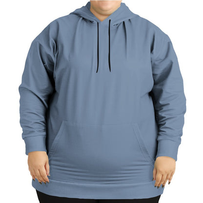 Medium-Light Fully-Muted Blue Hoodie PLUS (IB2-FM-ML) - Woman Front PLUS