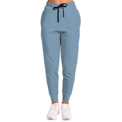 Medium-Light Fully-Muted Blue Joggers (B-FM-ML) - Woman Front