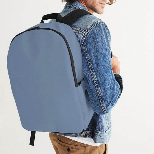 Medium-Light Fully-Muted Blue Waterproof Backpack (IB2-FM-ML) - Man CloseUp