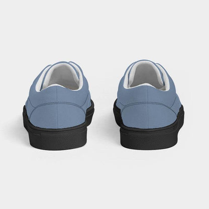 Medium-Light Fully-Muted Blue Women's Canvas Sneakers (IB2-FM-ML) - Back
