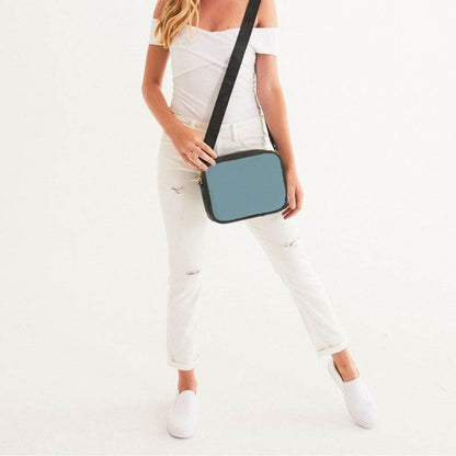 Medium-Light Fully-Muted Cyan Crossbody Bag (C-FM-ML) - Woman Front