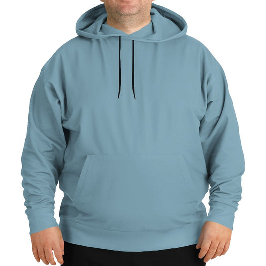 Medium-Light Fully-Muted Cyan Hoodie PLUS (BC2-FM-ML) - Man Front PLUS