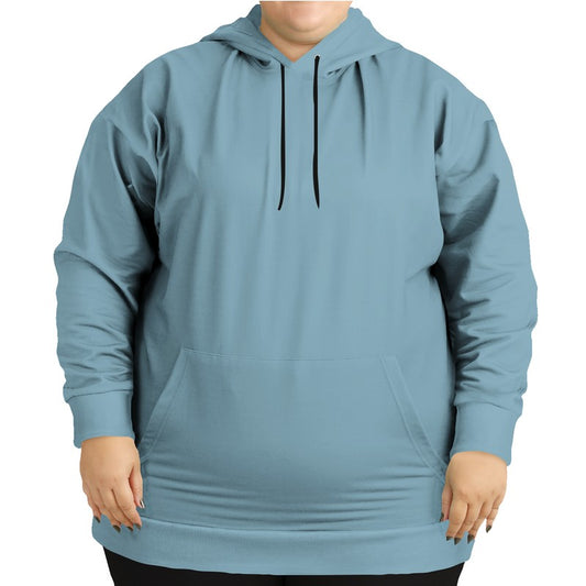 Medium-Light Fully-Muted Cyan Hoodie PLUS (BC2-FM-ML) - Woman Front PLUS