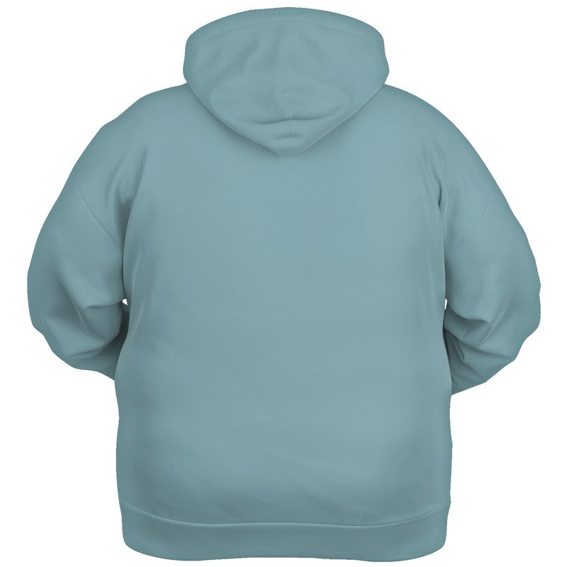 Medium-Light Fully-Muted Cyan Hoodie PLUS (C-FM-ML) - Ghost Back PLUS