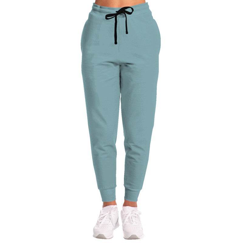Medium-Light Fully-Muted Cyan Joggers (C-FM-ML) - Woman Front