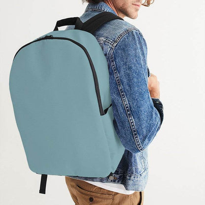 Medium-Light Fully-Muted Cyan Waterproof Backpack (C-FM-ML) - Man CloseUp