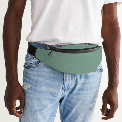Medium-Light Fully-Muted Green Belt Bag (BGG2-FM-ML) - Man Front CloseUp
