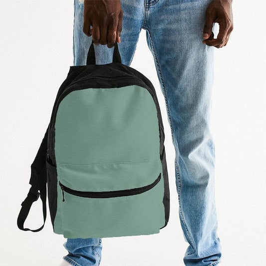 Medium-Light Fully-Muted Green Canvas Backpack (BGG2-FM-ML) - Man Holding