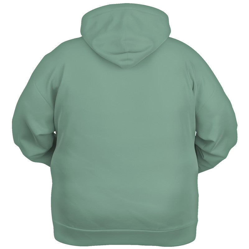 Medium-Light Fully-Muted Green Hoodie PLUS (BGG2-FM-ML) - Ghost Back PLUS
