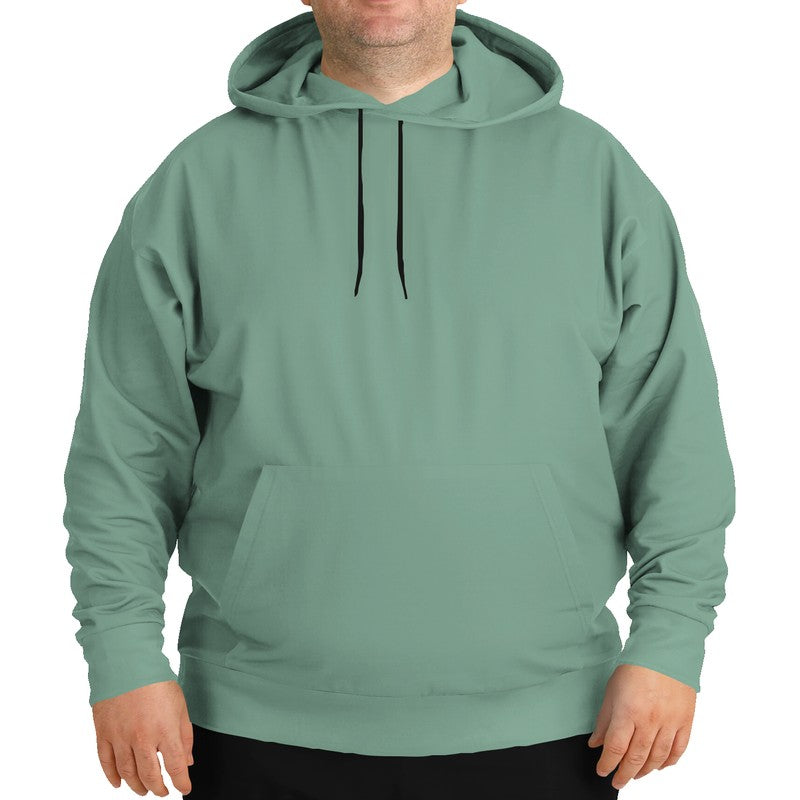 Medium-Light Fully-Muted Green Hoodie PLUS (BGG2-FM-ML) - Man Front PLUS