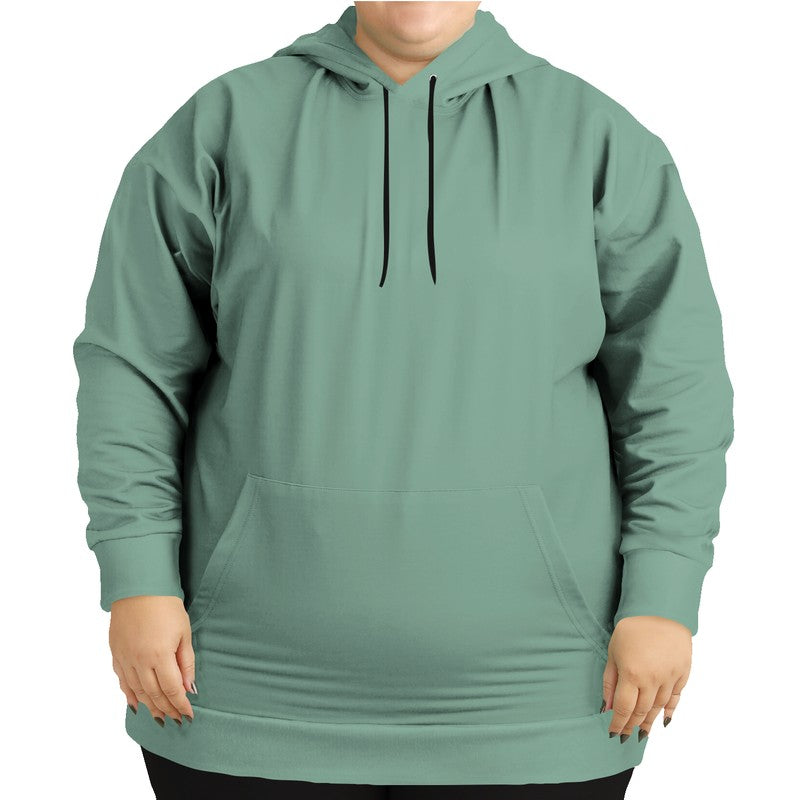 Medium-Light Fully-Muted Green Hoodie PLUS (BGG2-FM-ML) - Woman Front PLUS