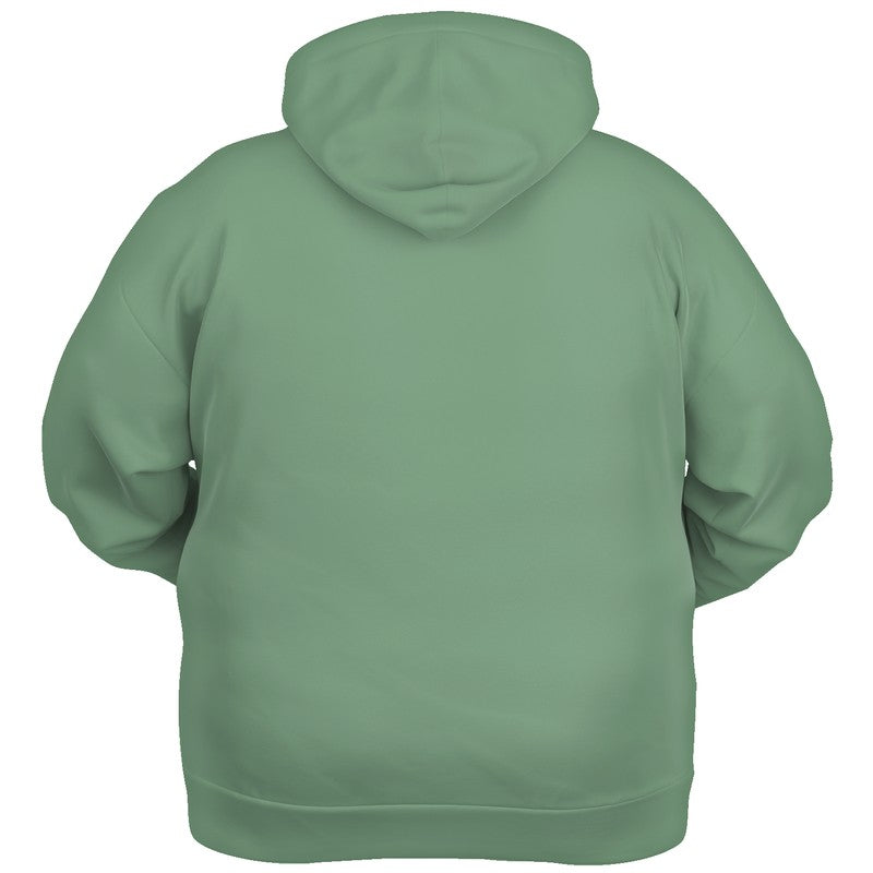 Medium-Light Fully-Muted Green Hoodie PLUS (G-FM-ML) - Ghost Back PLUS