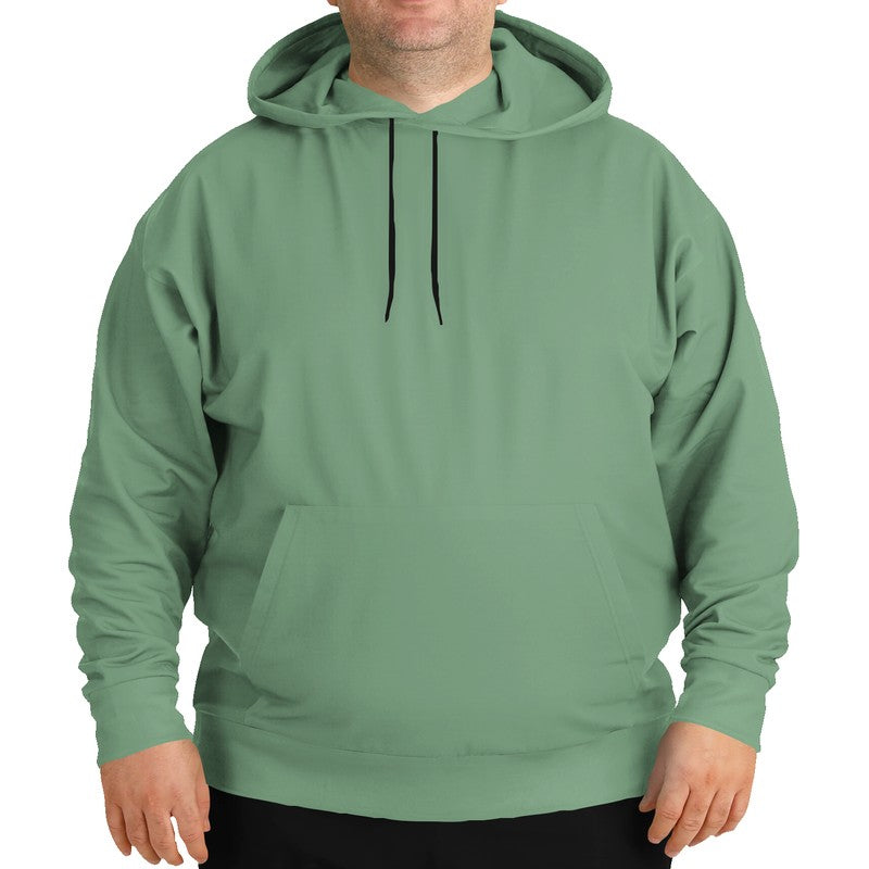 Medium-Light Fully-Muted Green Hoodie PLUS (G-FM-ML) - Man Front PLUS