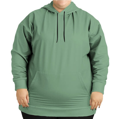 Medium-Light Fully-Muted Green Hoodie PLUS (G-FM-ML) - Woman Front PLUS