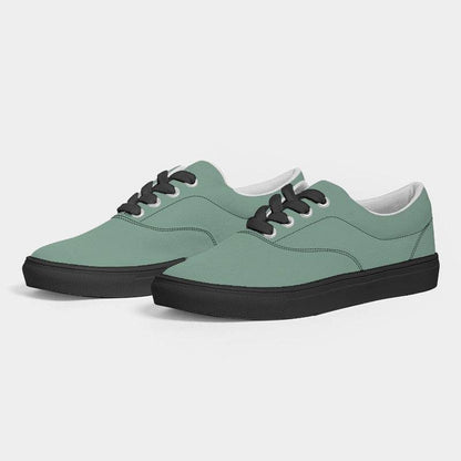 Medium-Light Fully-Muted Green Men's Canvas Sneakers (BGG2-FM-ML) - Side 3