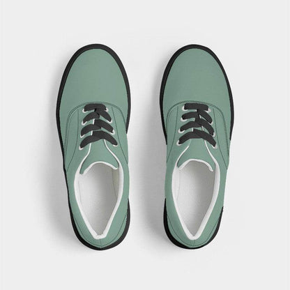 Medium-Light Fully-Muted Green Men's Canvas Sneakers (BGG2-FM-ML) - Top