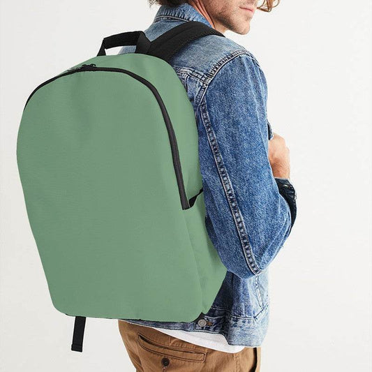 Medium-Light Fully-Muted Green Waterproof Backpack (G-FM-ML) - Man CloseUp