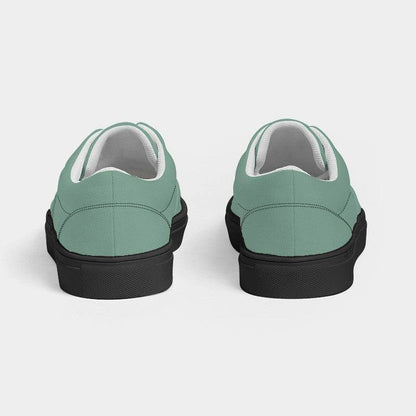 Medium-Light Fully-Muted Green Women's Canvas Sneakers (BGG2-FM-ML) - Back