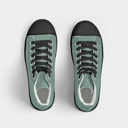Medium-Light Fully-Muted Green Women's High-Top Canvas Sneakers (BGG2-FM-ML) - Top