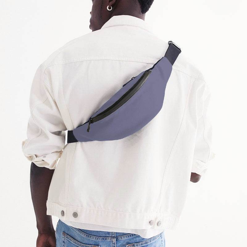 Medium-Light Fully-Muted Indigo Belt Bag (PUI2-FM-ML) - Man Back
