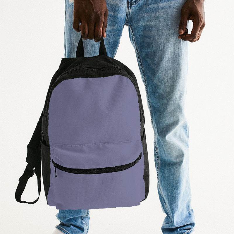 Medium-Light Fully-Muted Indigo Canvas Backpack (PUI2-FM-ML) - Man Holding