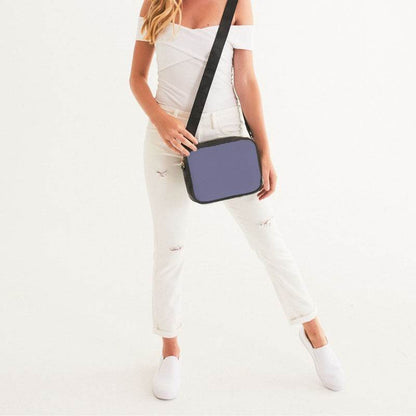 Medium-Light Fully-Muted Indigo Crossbody Bag (PUI2-FM-ML) - Woman Front