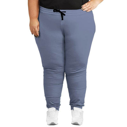 Medium-Light Fully-Muted Indigo Joggers PLUS (I-FM-ML) - Woman Front PLUS
