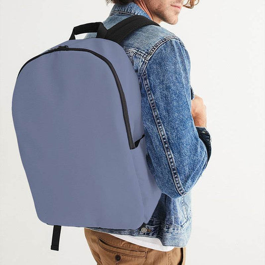 Medium-Light Fully-Muted Indigo Waterproof Backpack (I-FM-ML) - Man CloseUp