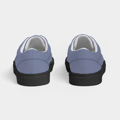 Medium-Light Fully-Muted Indigo Women's Canvas Sneakers (I-FM-ML) - Back