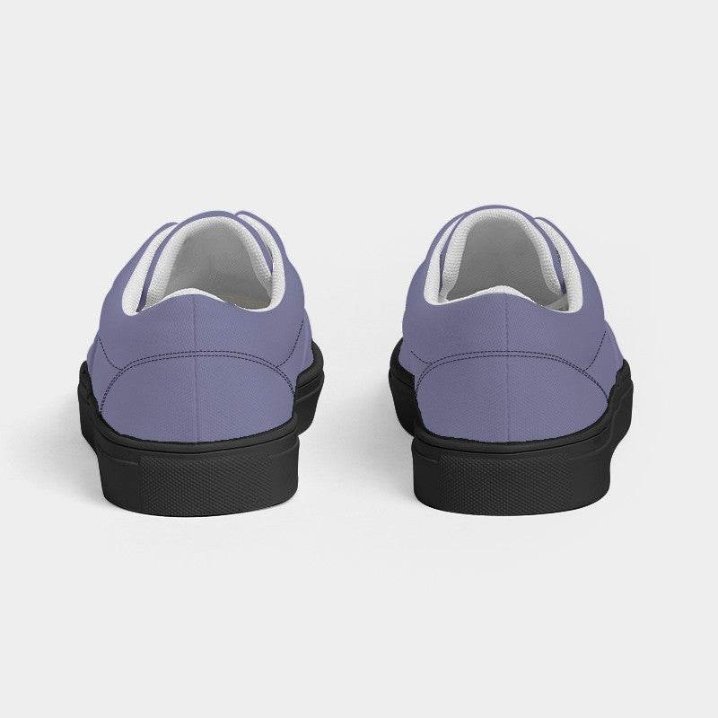 Medium-Light Fully-Muted Indigo Women's Canvas Sneakers (PUI2-FM-ML) - Back