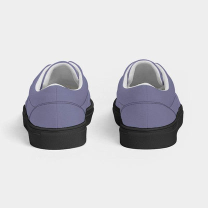Medium-Light Fully-Muted Indigo Women's Canvas Sneakers (PUI2-FM-ML) - Back